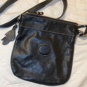 Roots. Black. Crossbody bag. Small